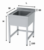 Tek evyeli paslanmaz çelik tezgah, uzun ömürlü yapısı ve geniş kullanım alanı ile mutfak ihtiyaçlarınıza çözüm getirir.