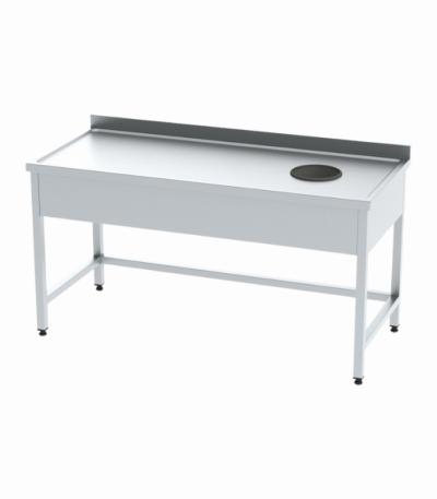 Çöp sıyırma işlemleri için pratik ve güvenli paslanmaz tezgah