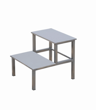 İki basamaklı paslanmaz çelik, endüstriyel mutfaklarda kullanım için ideal