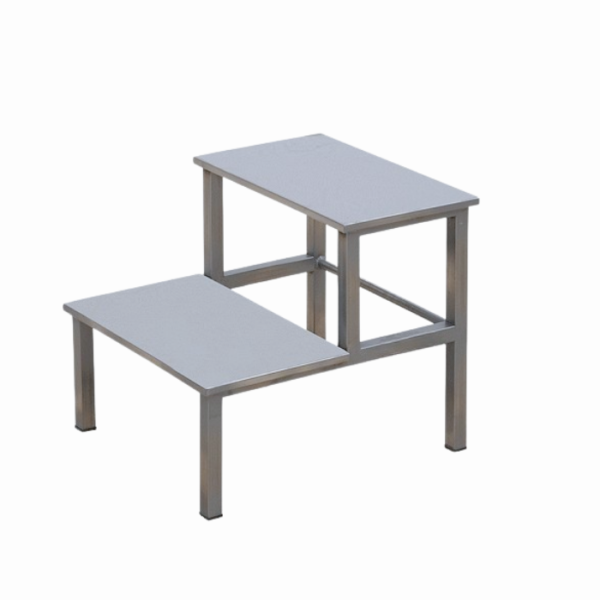 İki basamaklı paslanmaz çelik, endüstriyel mutfaklarda kullanım için ideal