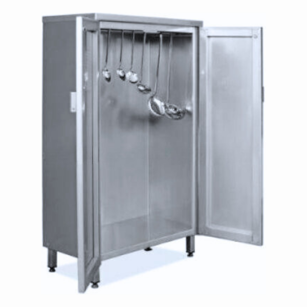 Endüstriyel mutfaklar için kepçe kevgir dolabı, pratik ve dayanıklı saklama çözümü