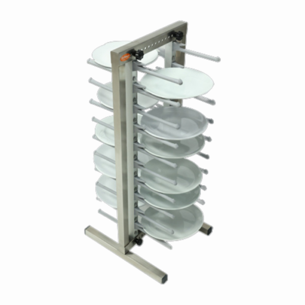 Endüstriyel mutfaklarda kullanım için dayanıklı tabak taşıma arabası