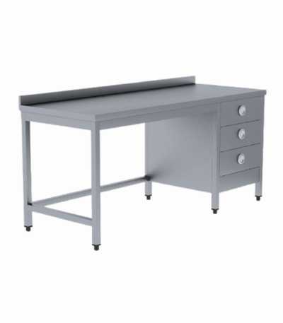 Çekmeceli paslanmaz tezgah, mutfaklarda hem depolama hem de çalışma alanı ihtiyacını karşılar