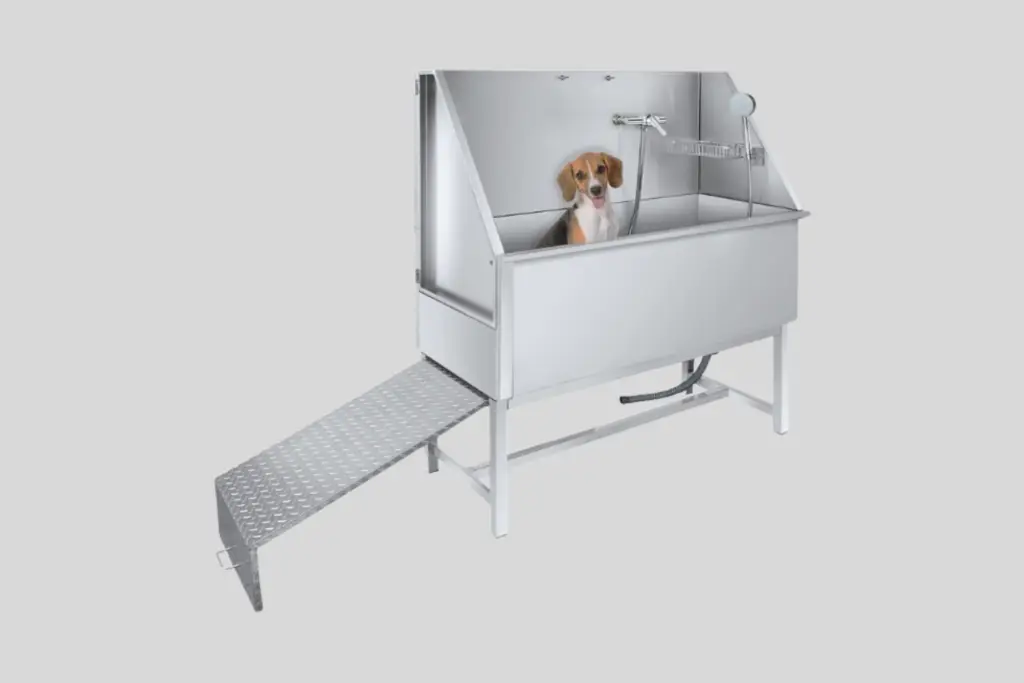 Evcil hayvanlar için paslanmaz çelik yıkama küveti